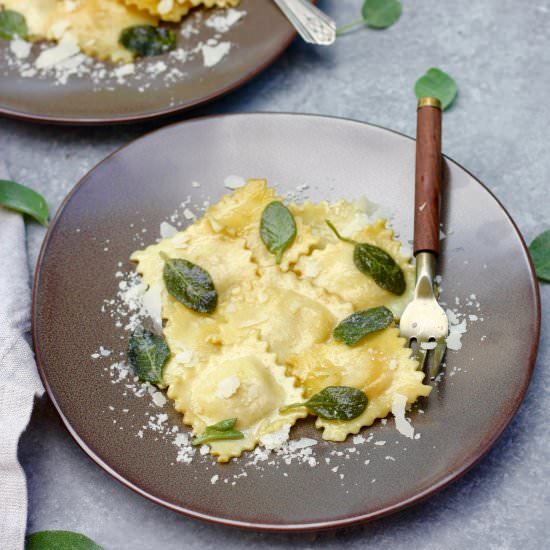 Ravioli with Brown Butter and Sage - Recipe photo by marilenaskitchen