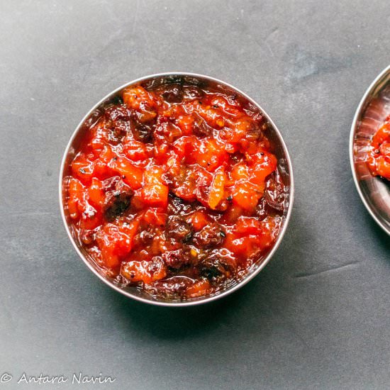 Raw Mango-Raisins Chutney - Recipe photo by dimpieekitchen
