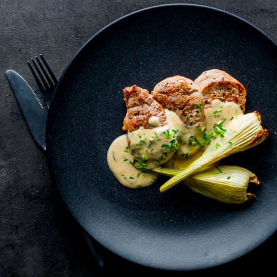 This Camembert Pork Tenderloin - Recipe photo by Brian Jones