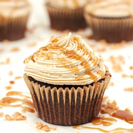 Salted Caramel Chocolate Cupcakes - Recipe photo by 2Teaspoons