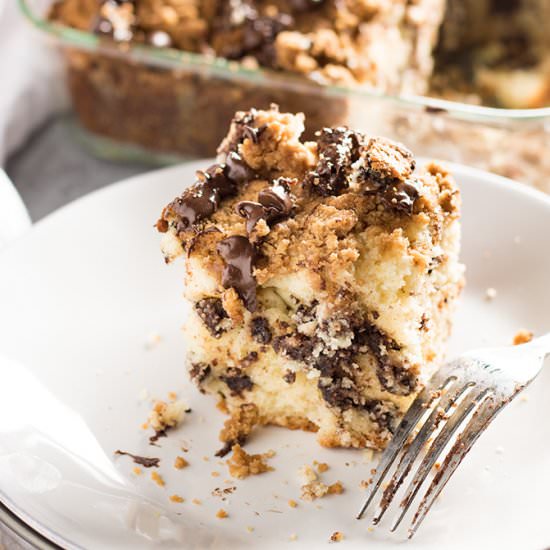Chocolate Chip Coffee Cake - Recipe photo by TheSaltyMarshmallow