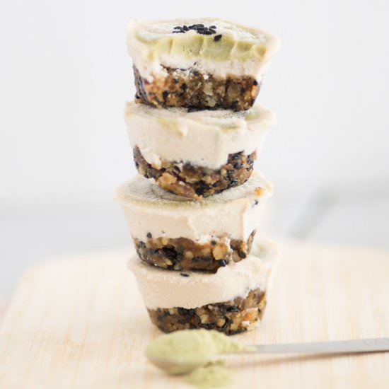 Matcha Raw Cheesecake Bites - Recipe photo by mindfulavocado