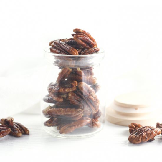3 Ingredient Candied Pecans - Recipe photo by Lively Table