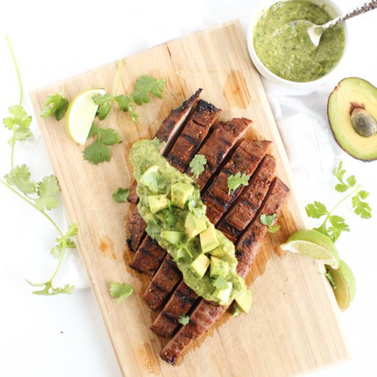 Carne Asada & Avocado Chimichurri - Recipe photo by Lively Table