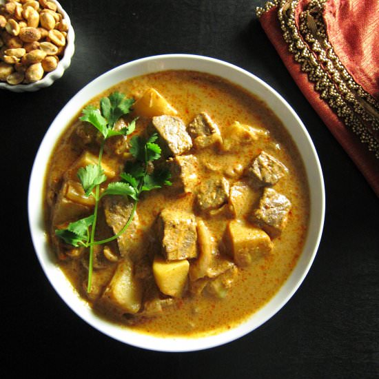 Thai Instant Pot Massaman Curry - Recipe photo by PaintTheKitchenRed