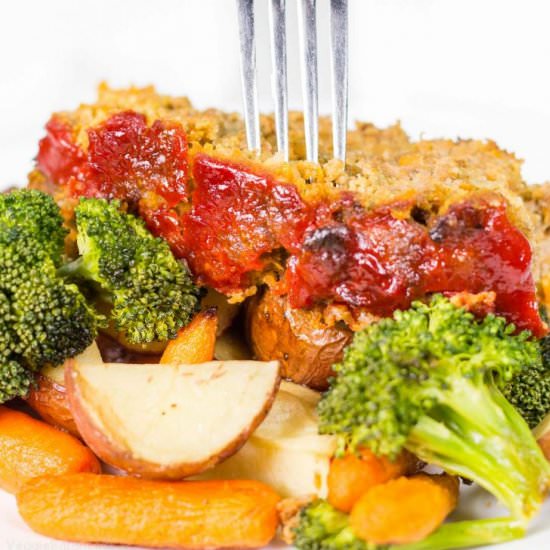 How to Make Meatloaf on a Sheet Pan - Recipe photo by veggiebalance