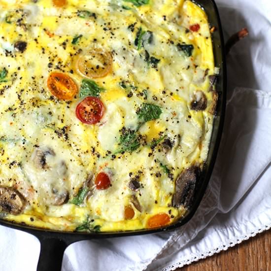 Creamy Vegetable Frittata - Recipe photo by suebeehomemaker