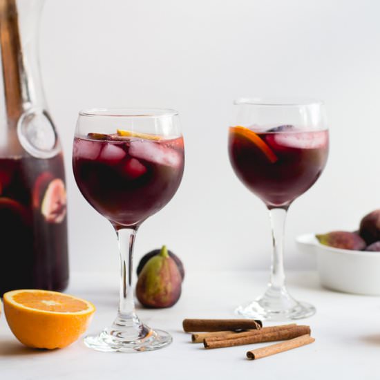 Cinnamon + Fig Sangria - Recipe photo by coffeeandcrumbs