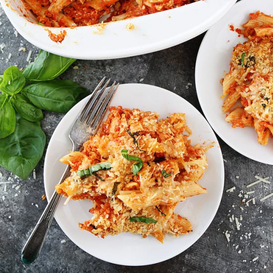 Chicken Parmesan Baked Pasta - Recipe photo by twopeasandtheirpod