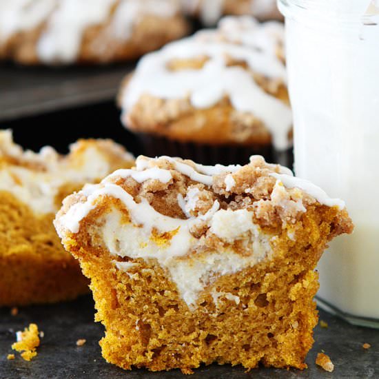 Pumpkin Cream Cheese Muffins - Recipe photo by twopeasandtheirpod