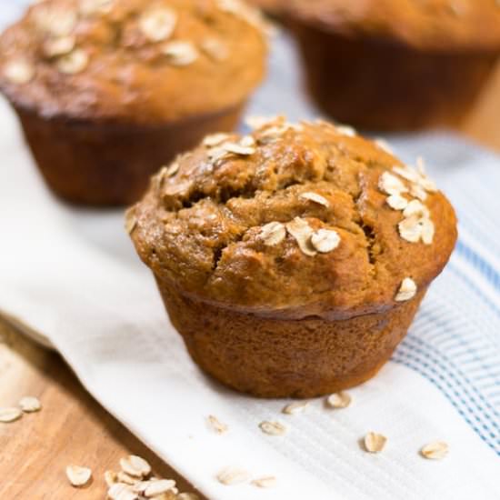Banana Oatmeal Muffins - Recipe photo by SimplyLebanese