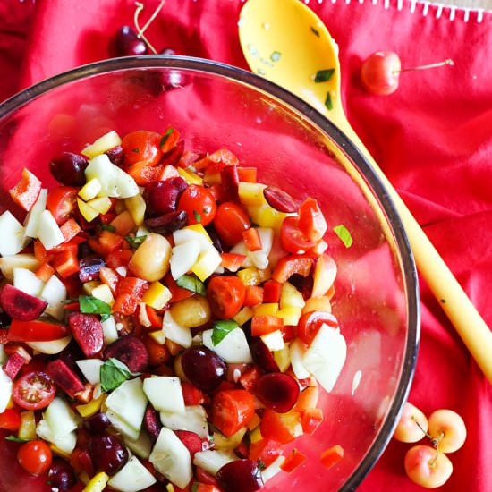 Cherry Gazpacho Salad - Recipe photo by pipandebby