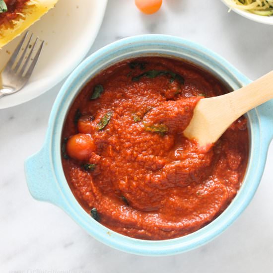 Low Fodmap Tomato Basil Sauce - Recipe photo by CitNutritionally
