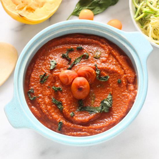 Low Fodmap Tomato Basil Sauce - Recipe photo by CitNutritionally