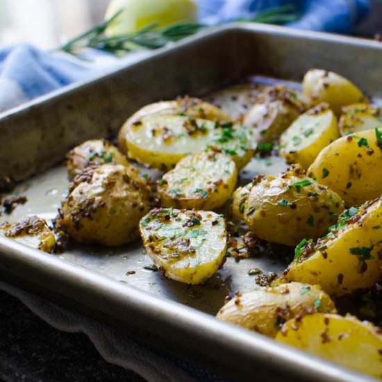 Rosemary-Mustard Potatoes - Recipe photo by garlic and zest