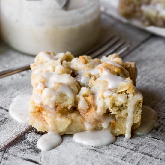 Spiced Cider Glazed Apple Bars - Recipe photo by theviewfromgreatisland