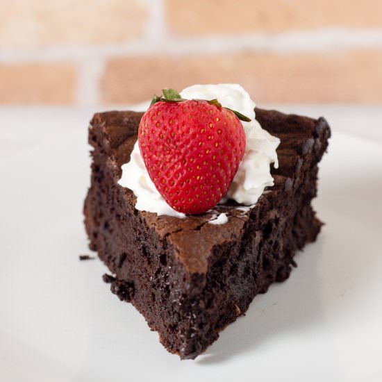 Flourless Chocolate Cake - Recipe photo by TheRedheadBaker