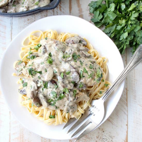 Creamy Mushroom Chicken Parmesan - Recipe photo by Whitney Bond