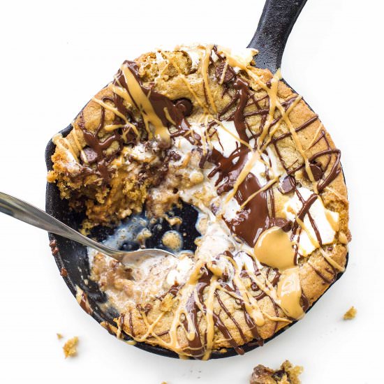 Peanut Butter-Mallow Cookie Skillet - Recipe photo by SouthernParm
