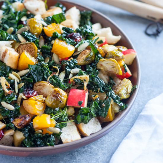 Fall Panzanella Salad - Recipe photo by wellvegan