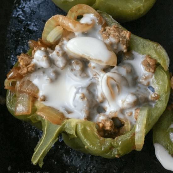 Low Carb Philly Cheesesteak Peppers - Recipe photo by Easyhealth Living