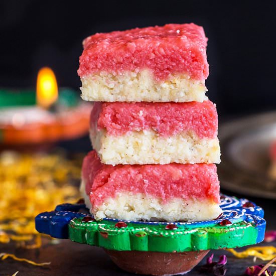 Rose Cardamom Burfi - Recipe photo by cookwithmanali