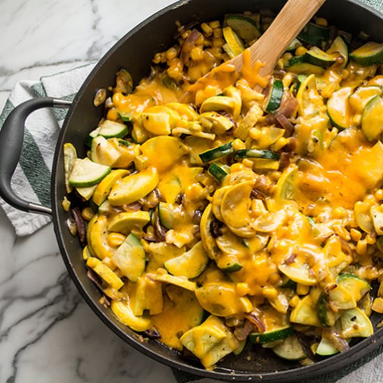 New Mexico Green Chile Calabacitas - Recipe photo by lemonsandbasil