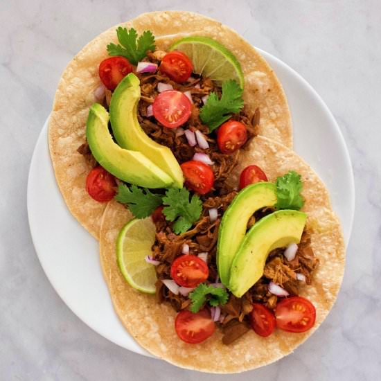 Jackfruit Carnitas Tacos - Recipe photo by kalememaybe
