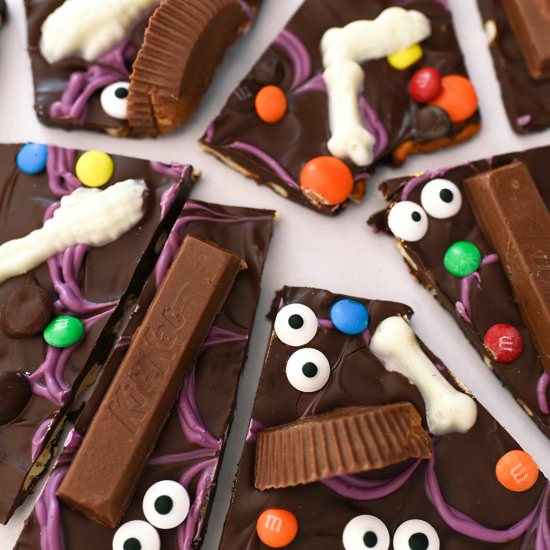 Halloween Bark - Recipe photo by letseatcakeblog