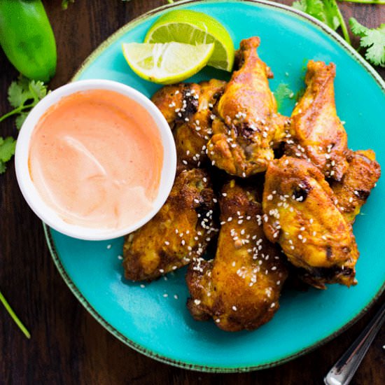 Baked Mango Curry Chicken Wings - Recipe photo by LancFoodieGirl