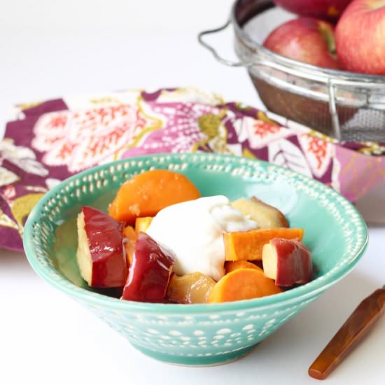 Brown Sugar Sweet Potatoes & Apples - Recipe photo by the good eats co