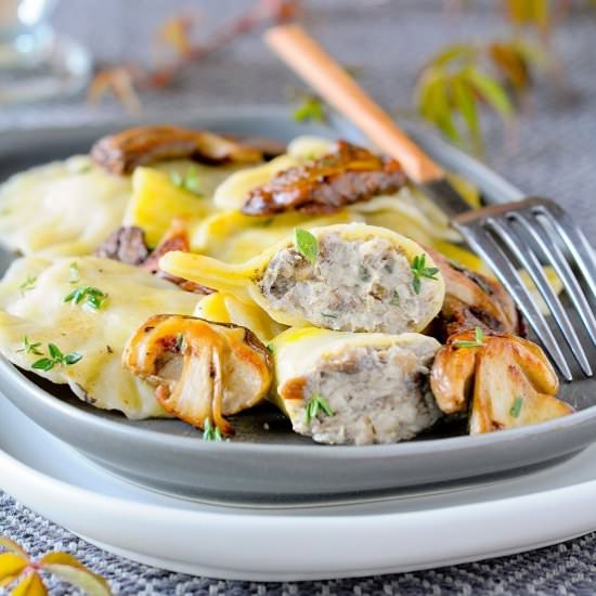 Dumplings with boletus mushrooms - Recipe photo by bazyliaczywanilia