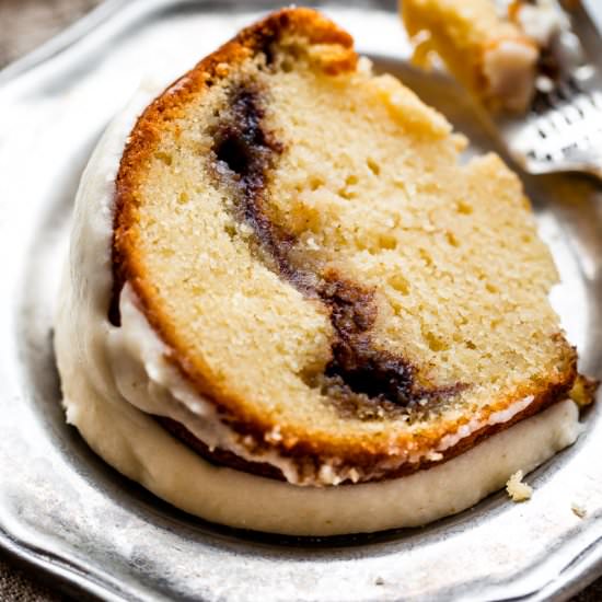 Chai Cinnamon Swirl Bundt Cake - Recipe photo by sallysbakingaddiction