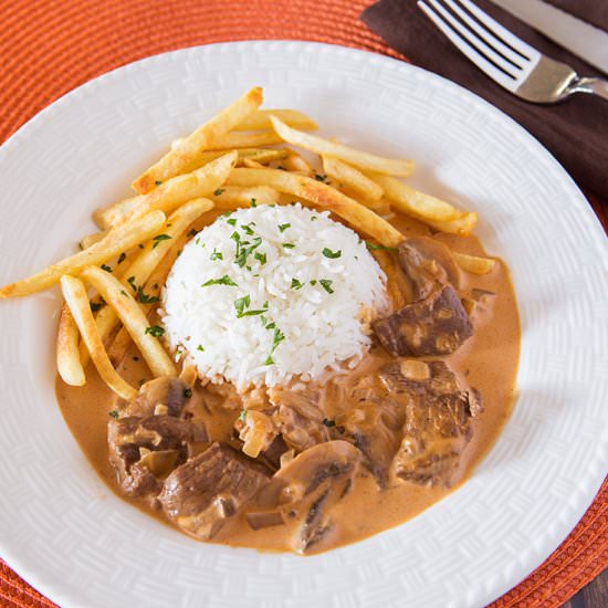 Brazilian Beef Stroganoff - Recipe photo by muttandchops