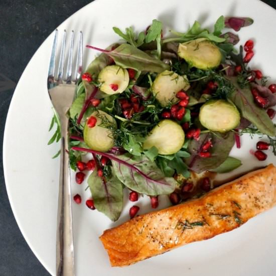 Salmon with Pomegranate Salad - Recipe photo by mygorgeousrecipes