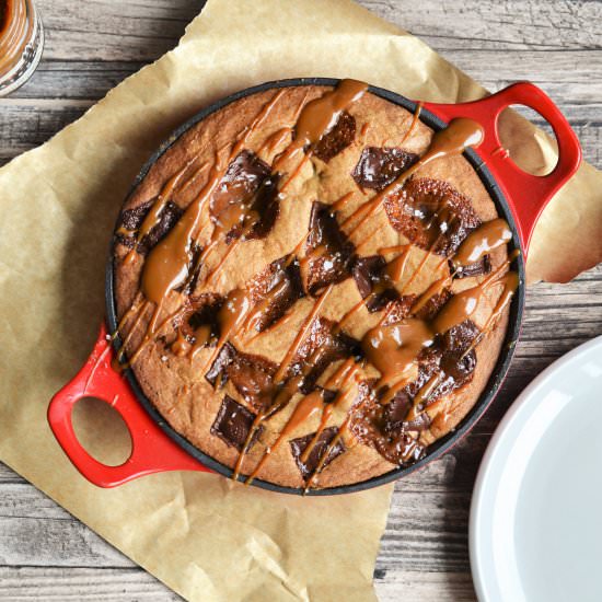 Chocolate Caramel Skillet Cookie - Recipe photo by Hannah Bond