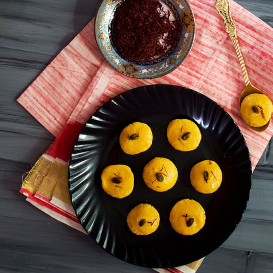 Kesar Peda - Recipe photo by Debjanir Rannaghar