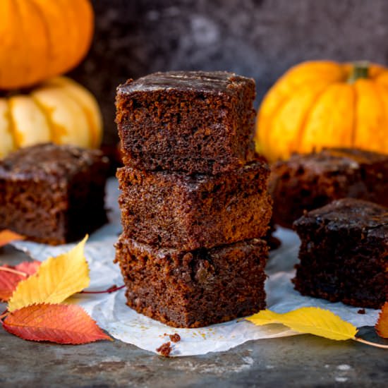 Pumpkin Gingerbread Cake - Recipe photo by KitchenSanctuary