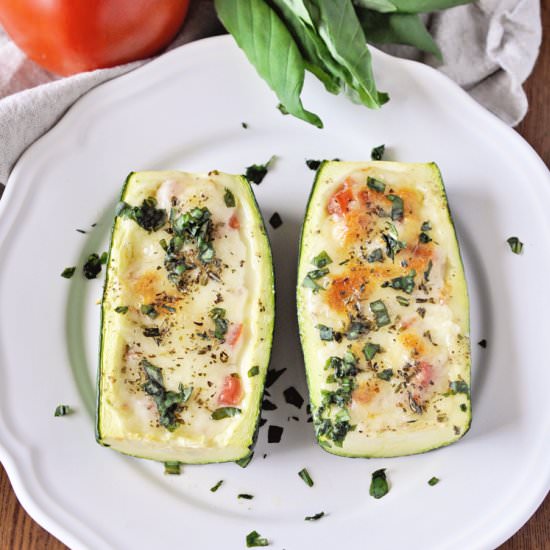 Zucchini Pizza Boats - Recipe photo by Spain on a Fork