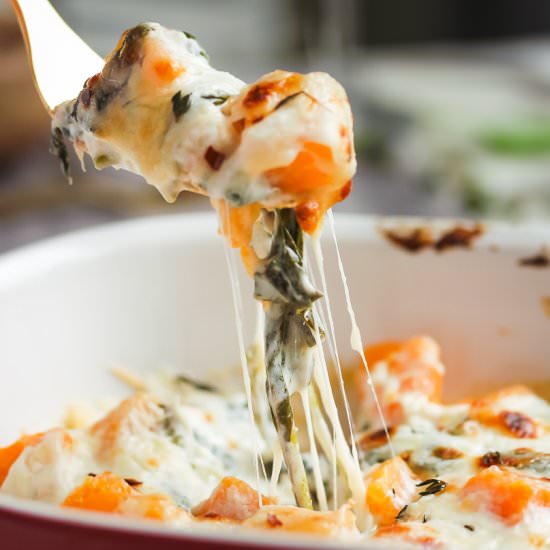 Cheesy Butternut Squash Casserole - Recipe photo by Inspector Gorgeous