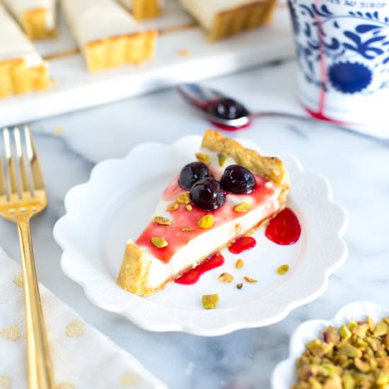 Ricotta & Amarena Cherry Tart - Recipe photo by beckysuebakes