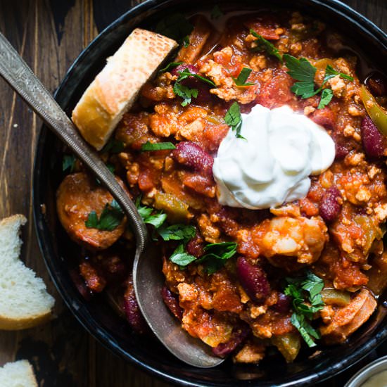 Instant Pot Cajun Chili - Recipe photo by foodfaithfitness