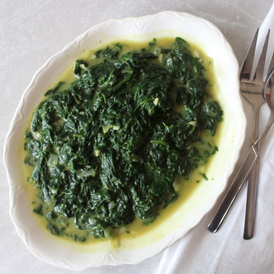 Dairy Free Creamed Spinach - Recipe photo by girlinhealing