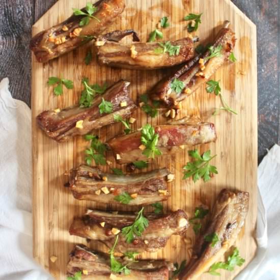 Garlic Lamb Riblets - Recipe photo by girlinhealing