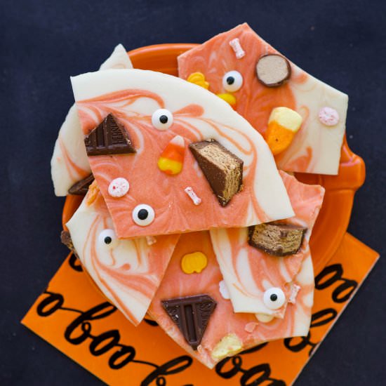 Halloween Chocolate Candy Bark - Recipe photo by SouthernParm