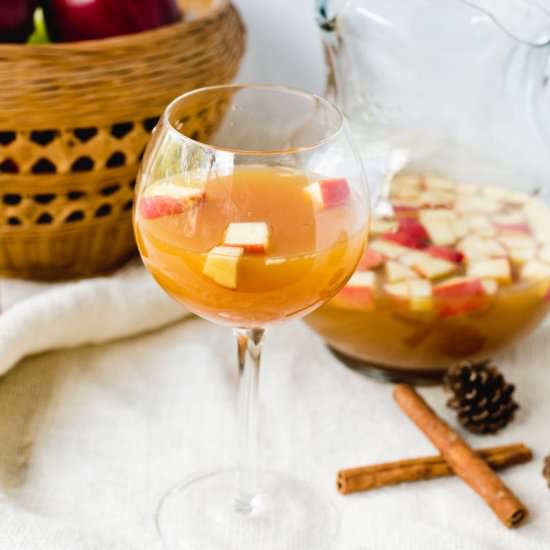 Easy Caramel Apple Sangria - Recipe photo by thewinebuyingguide