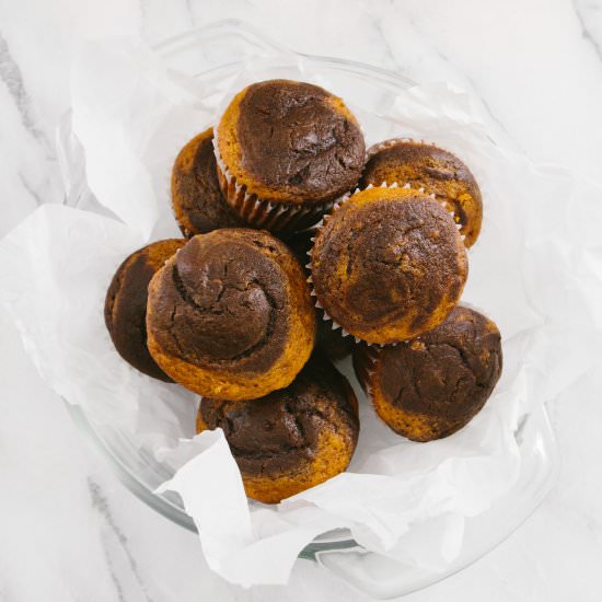 Pumpkin Chocolate Muffins - Recipe photo by Greciaparra