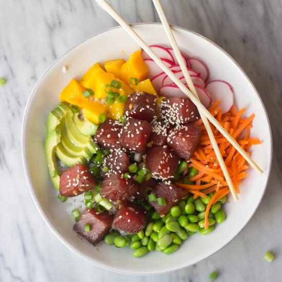 Ahi Tuna Poke Bowls - Recipe photo by the_gourmet_RD