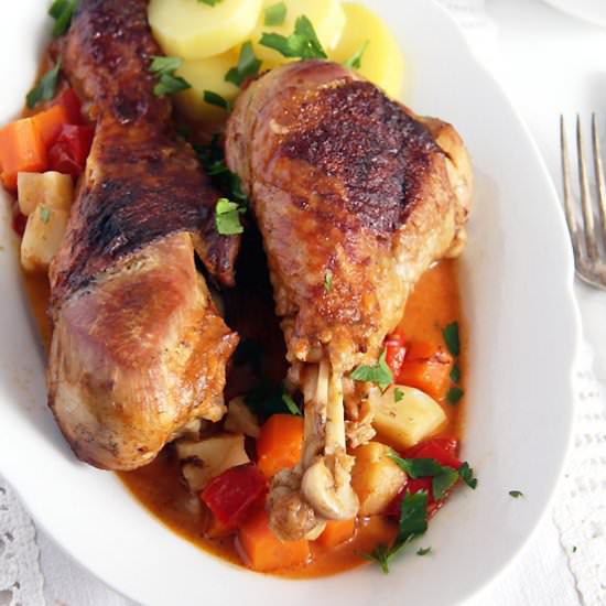 Oven Roasted Turkey Drumsticks - Recipe photo by adinutza