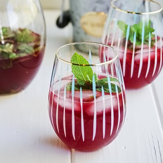 Pink Prosecco Mojito - Recipe photo by Cooks With Cocktails